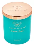 CRYSTALLOVE Amazonite Soy Candle & Lemon Lime aromātiskā svece, 400 g