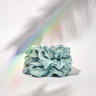 CRYSTALLOVE Amazonite zīda matu gumija, 1 gab.