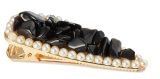 CRYSTALLOVE Black Obsidian matu sprādze, 1 gab.
