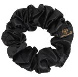 CRYSTALLOVE Black zīda matu gumija, 1 gab.