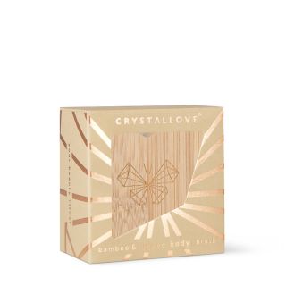 CRYSTALLOVE Butterfly Bamboo Agave Travel Size ķermeņa birste, 1 gab.