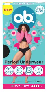 O.B. XL/XXL menstruālās biksītes, 1 gab.