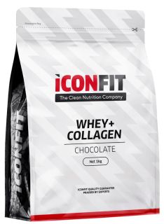 ICONFIT Whey+Collagen - Chocolate pulveris, 1000 g