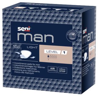 SENI Man Light (Level 1) uroloģiskie ieliktņi, 15 gab.
