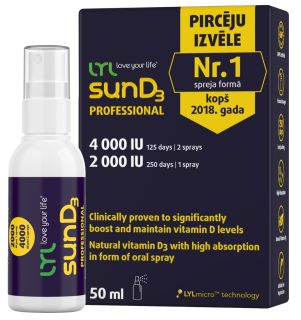 LYL sunD3 PROFESSIONAL 4000 SV, sprejs, 50 ml