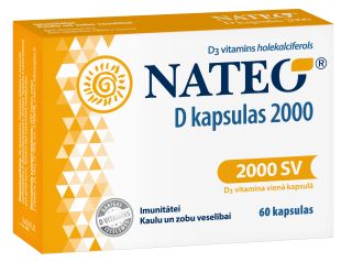 NATEO D 2000 SV kapsulas, 60 gab.