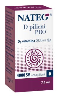 NATEO D Pro 4000 IU pilieni, 8 ml