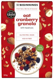 THE BEGINNINGS Auzu dzērveņu granola, 200 g