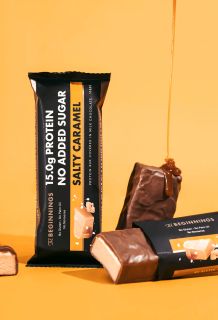 THE BEGINNINGS Proteīns 30% Sāļā karamele batoniņš, 50 g