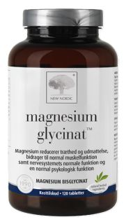NEW NORDIC Magnesium Glycinat tabletes, 120 gab.