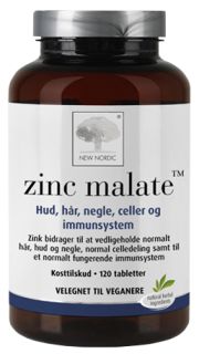 NEW NORDIC Zinc Malate tabletes, 120 gab.