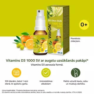 VITIRON D3 Olive Sun 1000 IU Kids sprejs, 10 ml