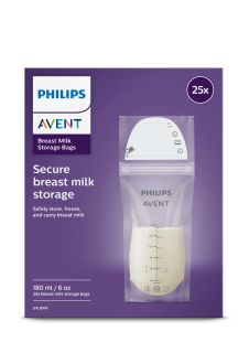 PHILIPS Avent 180 ml krūts piena uzglabāšanas maisiņi, 25 gab.