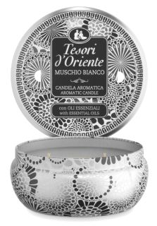 TESORI d'ORIENTE White Musk aromātiskā svece, 200 g