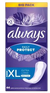 ALWAYS Daily Protect Extra Long XL ikdienas ieliktnīši, 44 gab.