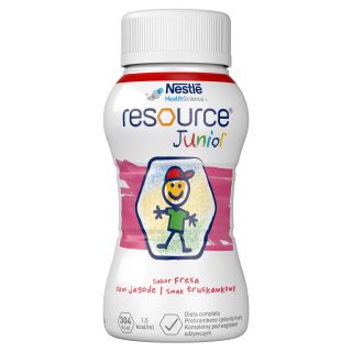 NESTLE Resource Junior ar zemeņu garšu, 200 ml, 4 gab.