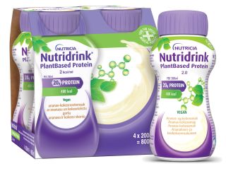 NUTRICIA Nutridrink PlantBased (ar ananasu un kokosriekstu garšu) 200 ml, 4 gab.