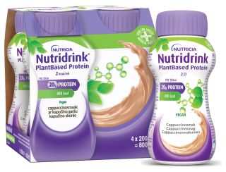 NUTRICIA Nutridrink PlantBased (ar kapučīno garšu) 200 ml, 4 gab.