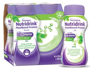 NUTRICIA Nutridrink PlantBased (ar zirnīšu un piparmētru garšu) 200 ml, 4 gab.