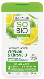 SO BIO ETIC Ar Verbenu Un Citroniem dušas želeja, 450 ml