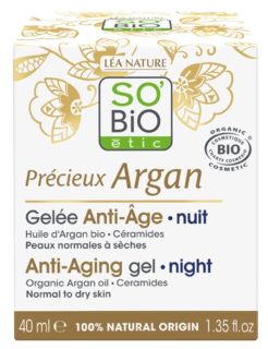 SO BIO ETIC Argan Anti-Aging Night sejas krēms, 40 ml