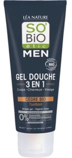 SO BIO ETIC Men Ar Ciedru šampūns/dušas krēms, 200 ml