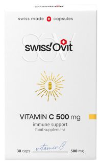 SWISS OVIT Vitamin C 500 mg kapsulas, 30 gab.