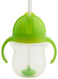 MUNCHKIN 6m+, green krūzīte ar salmiņu, 207 ml