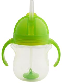 MUNCHKIN 6m+, green krūzīte ar salmiņu, 207 ml