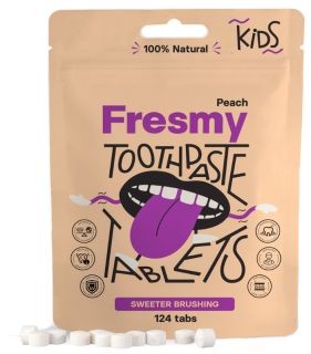 FRESMY Peach For Kids zobu pastas tabletes, 124 gab.