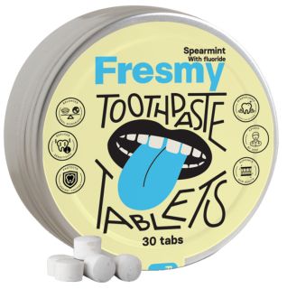 FRESMY Spearmint zobu pastas tabletes, 30 gab.
