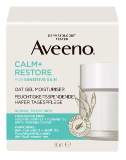 AVEENO Calm+Restore Oat Moisturiser gels, 50 ml