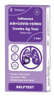 TESTERA A+B grip/Covid19/RSV ComboAg tests, 1 gab.