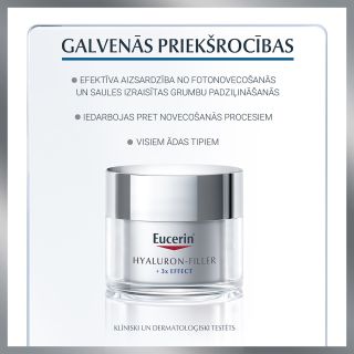 EUCERIN Hyaluron-Filler Day SPF 30 sejas krēms, 50 ml