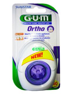 GUM Ortho 50 reizēm zobu diegs, 1 gab.