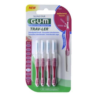 GUM Trav-Ler 1,4 mm zobstarpu birstīte, 6 gab.