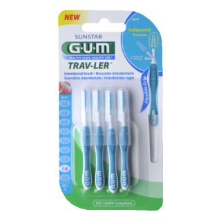 GUM Trav-Ler 1,6 mm zobstarpu birstīte, 6 gab.