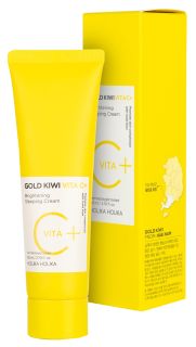 HOLIKA HOLIKA Gold Kiwi Vita C+ Brightening Sleeping sejas krēms, 80 ml