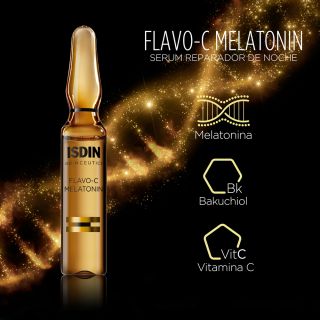 ISDIN Isdinceutics Flavo-C Melatonin + Ultraglican serums, 4 gab.