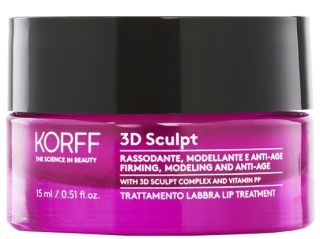 KORFF 3D Sculpt aprises veidojošs pretnovecošanās līdzeklis lūpu kopšanai, 15 ml