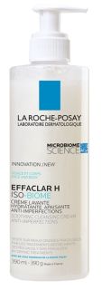 LA ROCHE-POSAY Effaclar H Iso-Biome nomierinošs, mitrinošs, attīrošs krēms, 390 ml