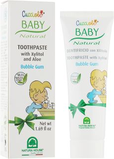 NATURA HOUSE Cucciolo Baby Bubble-gum bērnu zobu pasta, 50 ml