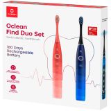 OCLEAN Electric Find Duo Set (sarkans/zils) elektriskā zobu birste, 2 gab.