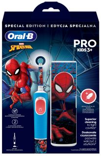 ORAL-B Pro Kids Spiderman ar ceļojumu futrāli elektriskā zobu birste, 1 gab.