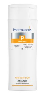 PHARMACERIS P Psoriasis Puri-Ichtilium for Body and Scalp attīroša želeja, 250 ml