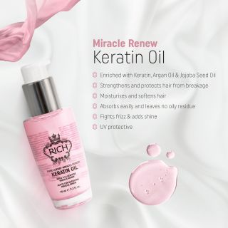 RICH Pure Luxury Miracle Renew Keratin eļļa, 70 ml