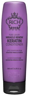 RICH Pure Luxury Miracle Renew Keratin matu kondicionieris, 200 ml