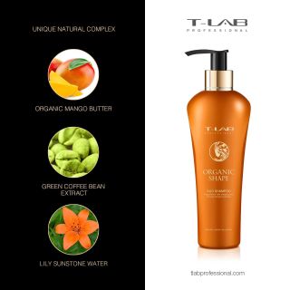 T-LAB Organic Shape Duo Shampoo šampūns, 300 ml