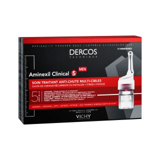 VICHY Dercos Aminexil Clinical 5 serums, 21 gab.