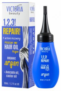 VICTORIA BEAUTY 1,2,3! Repair! for Damaged Hair eļļa, 50 ml